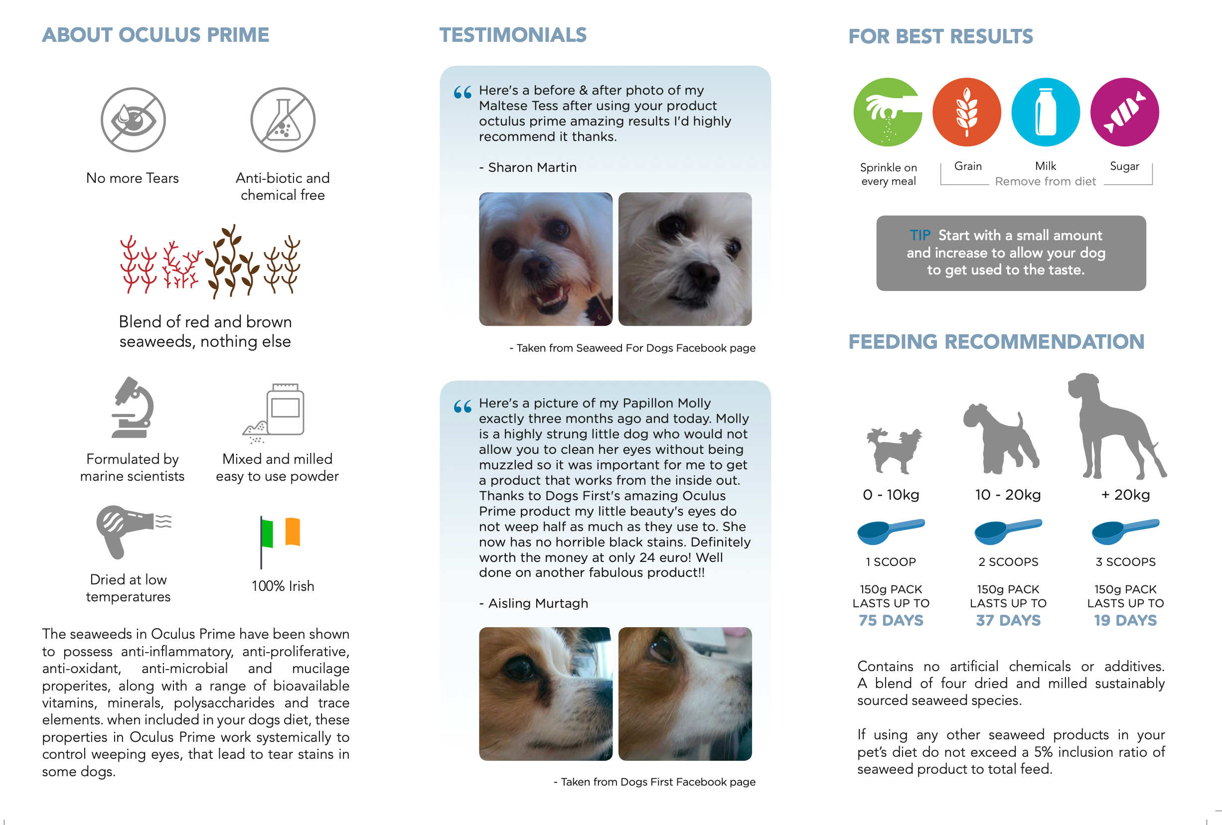 Oculus Prime | For Weepy Eyes & Tear Staining in Dogs