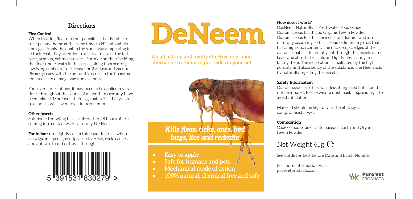 DeNeem | Tueur naturel très efficace contre les puces et les acariens 